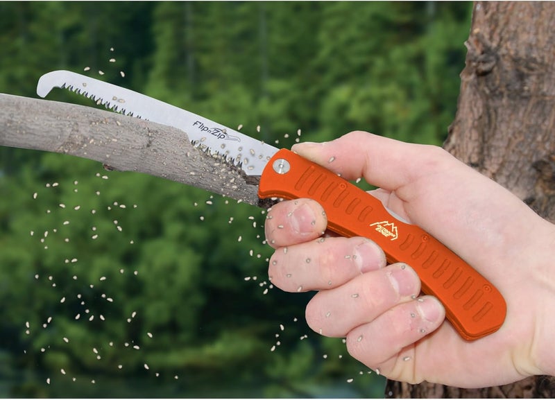 Outdoor Edge 4.5" Flip N' Zip Saw - Lightweight Folding Aluminum Handle Outdoor-Hunting Saw with 65Mn Spring Steel Blade and Triple Ground Teeth for Bone and Wood with Nylon Sheath - Image 3